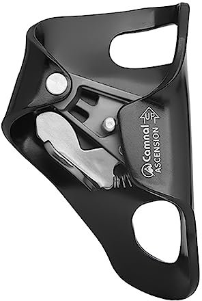 Klettern Brust Ascender Bauch Riser Kletterausrüstung Abseilausrüstung für Baumpfleger 10-13 mm Seil Survival Outdoor Höhlenforschung, Schwarz