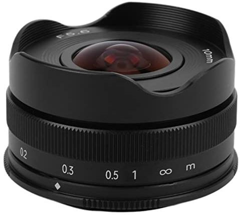 Objectif Fish Eye Ultra Large 10mm F5.6 M4/3 Monture APS-C pour Caméra GH5/GM10/GX8/GF9/G7/G85
