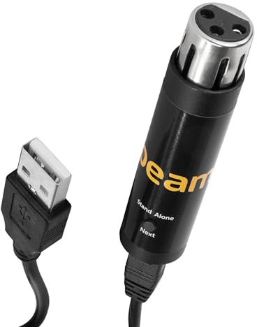 BeamZ SUSHI-Z1 Interfaccia DMX con software - Controller di illuminazione professionale DMX-USB, 128 canali, ideale per controllare i tuoi spettacoli di luce DMX da un computer o tablet.