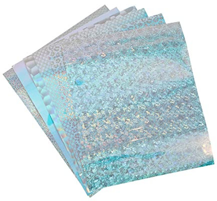 Tofficu 6stücke Selbstklebende Holografische Vinyl-folien Farbwechselnde Aufkleber Für Diy Projekte Glasbecher Wände Möbel Einfach Anzuwenden