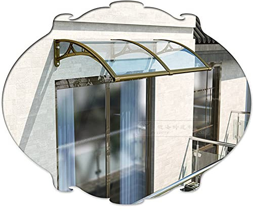 Veranda-Überdachung, Außenmarkise, Terrassenmarkisen, UV-Schutz, Garten-Vordach für die Haustür, starke 1/2/3-Brett-Überdachung, Regenschutz, transparente Polycarbonat-Abdeckung, Gebogene Ha