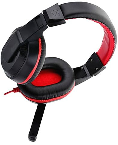 CAXUSD Noise-canceling Gaming Headset Mit Mikrofon Stereo-kopfhörer Over-Ear Für Pc Laptop Kabelgebundenes Headset Für Spiele Anrufe Und Multimedia Komfortable Passform Rote Farbvariante