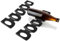 COM-FOUR® 2x portabottiglie - portabottiglie pieghevole - frigorifero con supporto per impilamento - tappetino in silicone (nero)