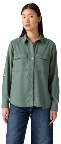 Levi's Doreen Utility skjorta för kvinnor, Mörk skog, XXL