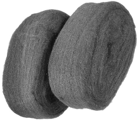 JEWEDECO 2pcs Wire Wool Pad for Cleaning Polishing Wire Mesh for Wood Metal Glass Window