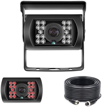 GREENAUTO AHD 1080P Rückfahrkamera mit 15M Stromkabel, IR Nachtsicht ip69k Wasserdicht, Einparkhilfe für LKWs, Wohnwagen, Wohnmobile, Anhänger