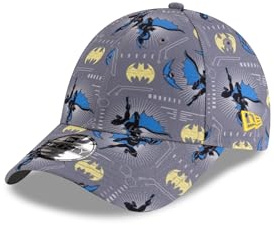 New Era Batman Berretto per Ragazzi e Ragazze Bambino Fumetti Regolabile Visiera Curva Grigio