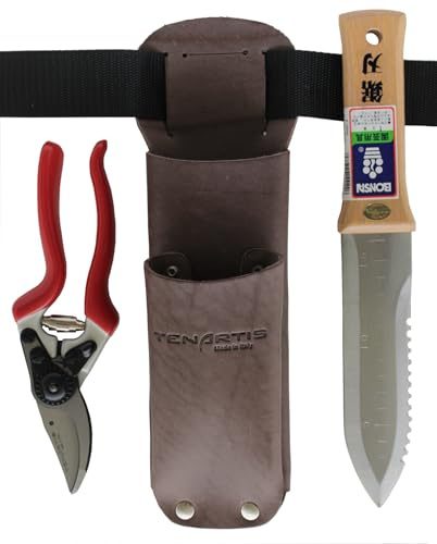 Ensemble d’Outils de Jardin Deluxe avec Couteau de Jardin Japonais Hori-Hori et Sécateur - Tenartis