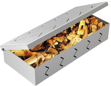 Raucherbox - Edelstahl-Chip-Behälter, langlebiges Grill-Infuser | Schwerlast-Rauchbox für Grill, Holzpelletständer für Bienen-Grill