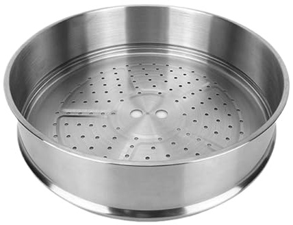 Cesta vaporera de acero inoxidable for cocinar verduras, pescado, carne, comida y huevos duros. Bandeja antiadherente fácil de limpiar for la cocina del hogar. para la cocina doméstica diaria(34cm)