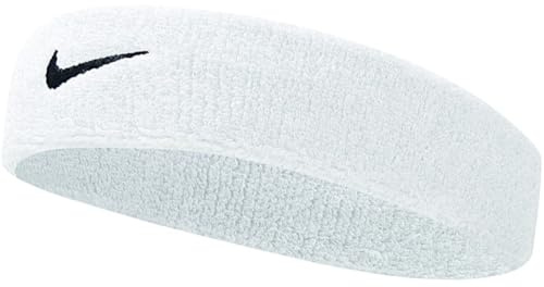 Nike Swoosh Headbands Stirnbänder Running Fitness Training Sport Haarband Set, White/Black, One Size