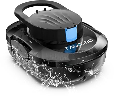 TALOSBO (2026 Upgrade) S1PRO Poolroboter, 120 Min Automatische Reinigung, Dual Motoren Poolreiniger Selbsteinparkfunktion mit 2,5H Ladezeit Poolsauger Akku für Flache Böden Pools bis 100 m²
