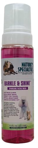 Nature's Specialties Barkle & Shine Waterless Foam Gesichtsreinigendes Hundeshampoo - Wasserloses Hundetrockenshampoo - Optischer Aufheller Farbverbesserndes Shampoo, 222ml