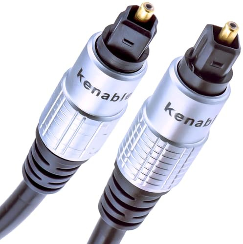 kenable Pur TOS link TOSlink Optique Digital l'audio câble HQ 6 mm Cordon 10 m [10 mètre/10m]