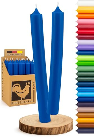 Stabkerzen 10 Stück Tafelkerzen durchgehend gefärbt Spitzkerzen für die Tisch-Deko zur Hochzeit Weihnachten & Party Farbe: Petrol-Blau/Türkis Höhe:18cm