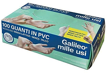 HITOPSELLER® 100 Guanti in PVC vinile Galileo monouso usa e getta senza polveri Taglia L e M (Taglia L)