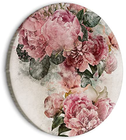 murando - Leinwandbild Vintage rosa beige, 80x80 cm, 1-teilig, Schlafzimmer | Hochwertige Leinwand, sofort aufhängbar, ideal fürs Wohn- oder Schlafzimmer, wasserfest und lichtecht, langlebig, stilvoll