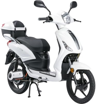 Tecnobike Shop Bici Elettrica a Pedalata Assistita Biciclette Elettroniche Alimentate Z-Tech ZT-09-TDC 1000 20Ah (Bianco)