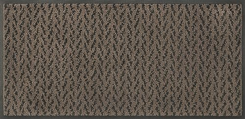 wash+Dry Fußmatte, Duo Mocha 35x75cm, innen und außen, waschbar, Dunkelbraun, Braun