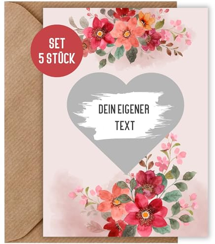 5x tarjeta rasca y gana en blanco floreada para escribir sobre usted | tarjeta sorpresa rasca y gana billete de la suerte | vale regalo para cumpleaños San Valentín Navidad (5 piezas floreadas)