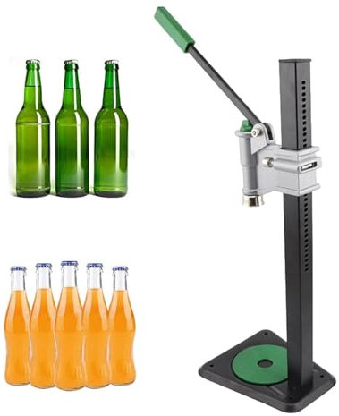 LHQYA Beer Bottle Capping Machine, Heavy Duty Manual Bottle Capper Tool, with Non-slip Handle/base, Applicable Bottle Cap 26mm-29mm/applicable Bottle Height 100-500mm, for Home Brewing