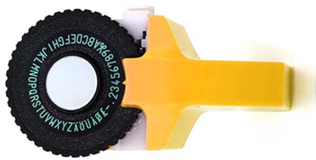 YUYTE Mini Tragbarer Manueller Etikettendrucker mit Kunststoff-PVC-9-mm-Etikettenbändern, 3D-Präge-Etikettendrucker, Schreibmaschinen-Beschriftungsmaschine für Dateien, Ordner,