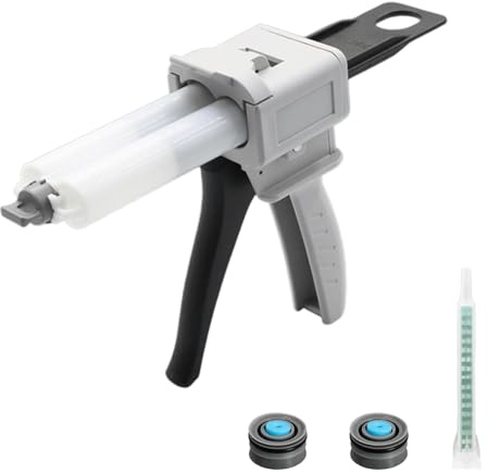 Marjoramy Epoxy Kleber Klebepistole, Epoxid Klebepistole Gemischt, 50ml AB Epoxid Klebepistole Klebstoff, Dosierpistole Kleber Pistole, Dosierpistole zum Mischen von 1:1 AB-Kleber Mischung (1:1)