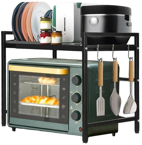Scaffale multistrato espandibile per microonde, robusto ripiano per forno, tostapane, macchina da caffè, organizer per piccoli elettrodomestici, piatti, condimenti, preparazione di