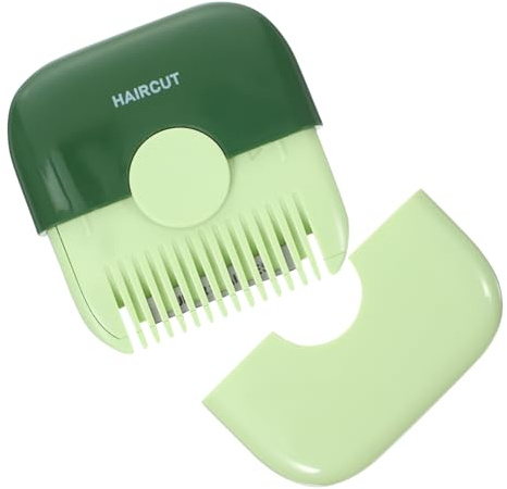 EPIGEIST Manueller Haartrimmerkamm Tragbarer Spalthaartrimmer für Ponyfrisuren aus Abs und Edelstahl Leicht Grün für Damen und Mädchen