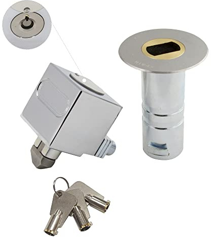 Candado empotrar - candado tubular de llave C-2, diseño macho, resistente, ideal para puertas y objetos, fabricado en acero duradero.