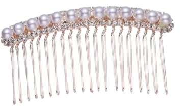 FRCOLOR Peineta Lazo De Perla Peine Cabello De Novia Accesorios Cabello De Novia Decoración Peine De Inserción De Aleación Adornos Para Pelo Horquillas Pelo Boda Tocado Boda Invitada