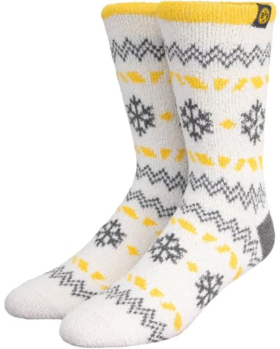 Dortmund Borussia Hüttensocken Winter Socken Socks (DE/NL/SE/PL, Numerisch, 39, 42, Regular, Regular, creme)