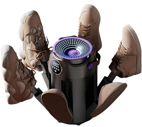RKXKJ 48℃ Boot Dryer for Work Boots, Shoe Dryer with Heat Blower, With 6 Dry Rack, 3h/6h/9h Timing, Digital Touch Screen, Glove Dryer & Boot Warmer, for Hotels and Families