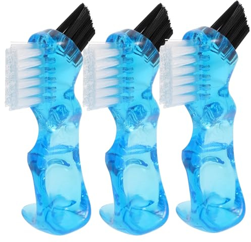 IMIKEYA Brosse Dents Interdentaire Prothèse Dentaire 3 Pièces Petite Taille Bleue Double Face Nettoyage Portable Soins Bucco-dentaires Voyage Usage Quotidien