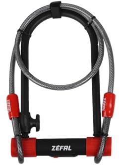CANDADO ZEFAL U ACERO 13 MM + CABLE 10 mm x 120 cm