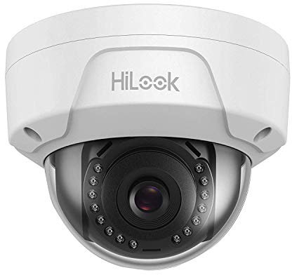 HIKVISION HiLook By Hikvision IPC-D121H-M 2.8 mm 2 MP 1080p Dome Camera with 30m Night Vision Wide Angle Lens IP67 Waterproof PoE
