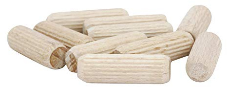 Fluted 1 x 5/16 (8mm) Straight Wooden Dowel Pin Rods Grooved DOW516-1 (100)