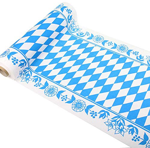 Duni Dunicel Tischläufer Bayrische Raute Tête-à-Tête 40 x 2400 cm, Duni Tete a Tete Bayrische Raute mit 20 perforierten Abschnitten à 1,20 m lang und 0,40 cm breit, Tischdeko Oktoberfest