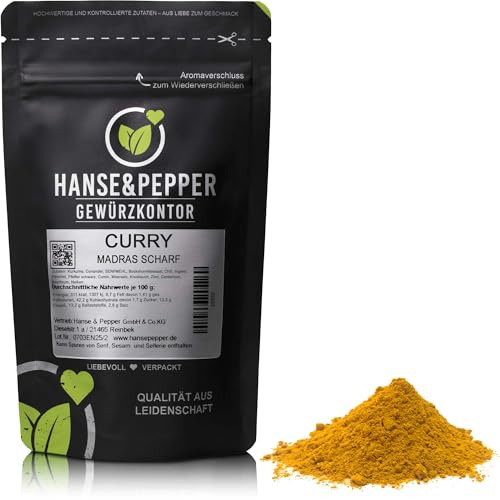 1kg Curry Indisch Madras Gewürzmischung aromatisch scharf Sehr Aromatisch Spitzenqualität - Taste Line Serie