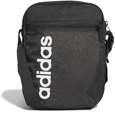 adidas Unisex Linear Core Umhängetasche, Black/Black/White, 16 x 22 x 4 cm