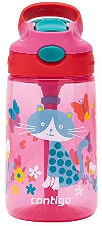 Contigo Gizmo Flip Autospout drickflaska med sugrör, BPA-fri vattenflaska, läckagesäker, perfekt för förskola, skola och idrott, 420 ml