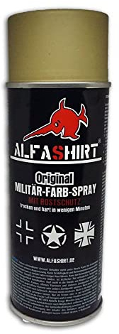 Copytec Alfashirt Militär Sprayfarben Farbspray Lack RAL Farben Bundeswehr Restaurieren, RAL Farben:RAL 1040 Lehmbraun-Beige matt