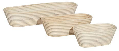 45x18x10 cm Oval 1500 Gramm Gärkörbchen – Der ideale Gärkorb für Brotteig aus natürlichem Peddigrohr 402/20/0ov