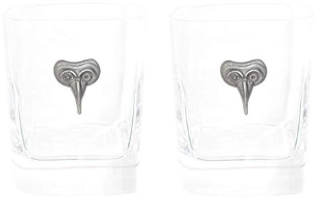 Gamekeepers Cottage gifts Venetian Mask Pair of Crystal Tumblers WT Whiskey Glasses Boxxed Gift 412