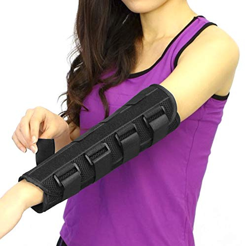 Adult Kid Elbow Brace Splint Cubital Tunnel Syndrome Adjustable Elbow Support Brace Fracture Immobilizer Protector Tennis Arm Stabilizer Night Sleep Elbow Arthritis Tendonitis Pain Relief Splint Wrap