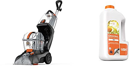 Vax CWGRV011 Rapid Power Revive Carpet Washer, Graphite & 1-9-142054 Original Pet 1.5L Carpet Cleaner Solution, White