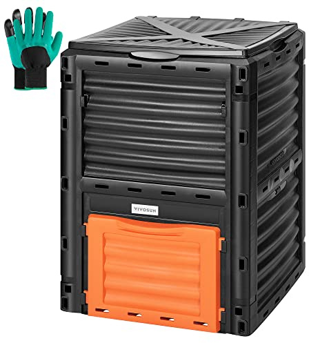 VIVOSUN Compost Bin 80Gallon (300L), Outdoor Composter W/Large Capacity & Easy Assembling, Compost Barrel for Fast Creation of Fertile Soil