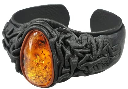Bernstein Armband Leder Armband Eldestein Armschmuck Bernsteinschmuck