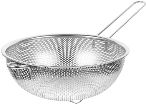UPKOCH Gemüsesieb Kitchen Sieve Strainer Fry Fry Korbsieb mit Griff Küchensieb Metallsieb mit Griff Fine Mesh Edelstahl Mesh Sink Strainer Gemüseabfluss