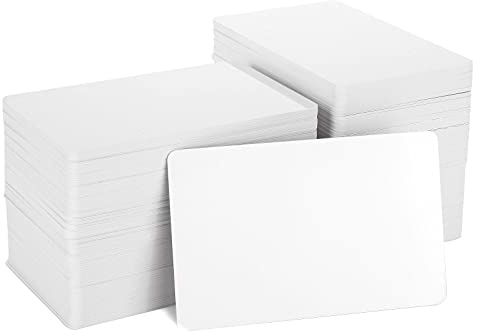 SENENQU 250 tarjetas de PVC blanco imprimibles en blanco, tamaño de tarjeta de crédito CR80, 85.5 mmx54 mm